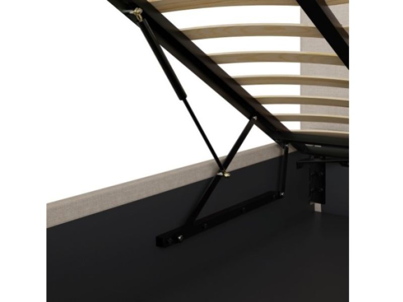 GFW End Lift Ottoman 3ft Single Natural Fabric Bed Frame