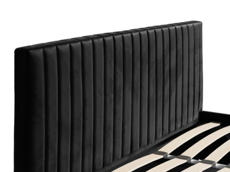 LPD Berlin 4ft6 Double Black Fabric Ottoman Bed Frame