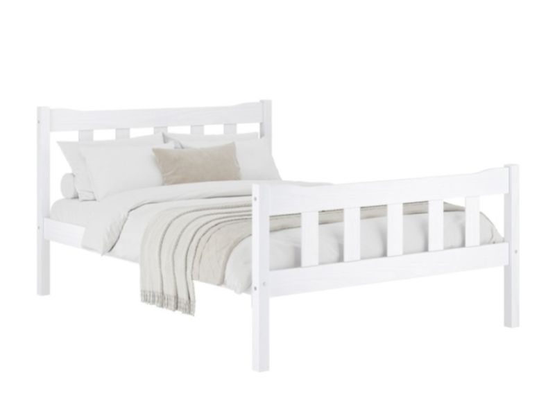 LPD Havana 5ft Kingsize White Wooden Bed Frame