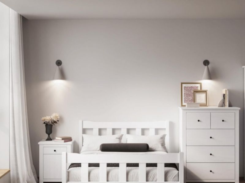 LPD Havana 5ft Kingsize White Wooden Bed Frame