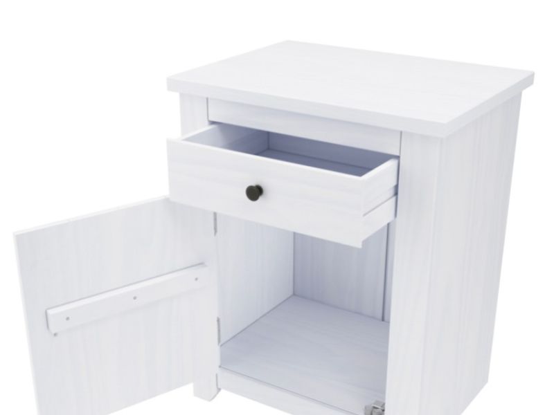LPD Havana Pine Bedside In White