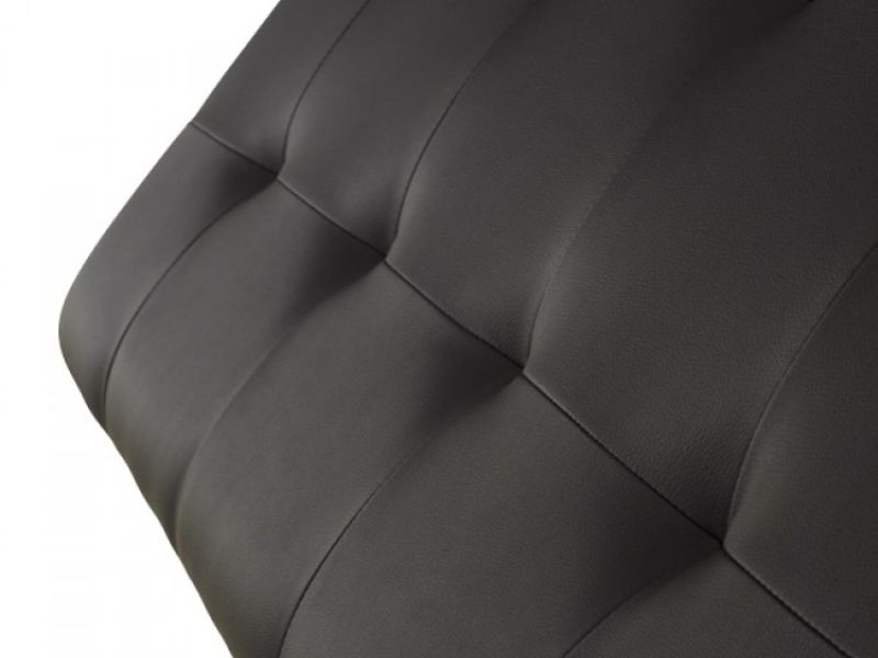 Serene Romana 3ft Single Black Faux Leather Headboard