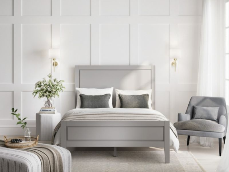 LPD Bay 4ft6 Double Grey Wooden Bed Frame
