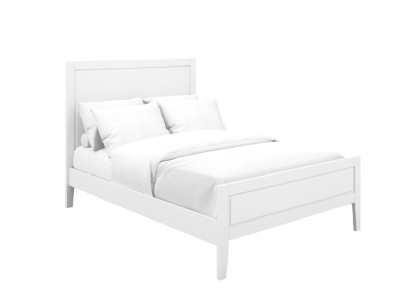 LPD Bay 4ft6 Double White Wooden Bed Frame