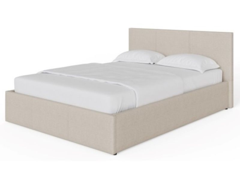 GFW End Lift Ottoman 4ft Small Double Natural Fabric Bed Frame