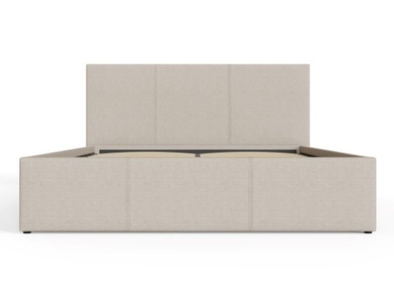 GFW End Lift Ottoman 4ft Small Double Natural Fabric Bed Frame