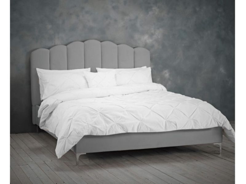 LPD Willow 5ft Kingsize Silver Fabric Bed Frame