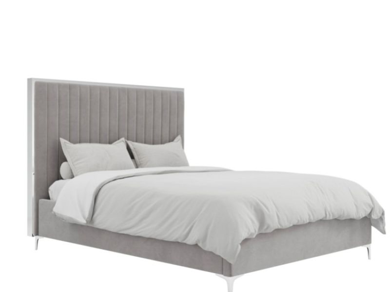 LPD Berkeley 4ft6 Double Mink Grey Fabric Bed Frame