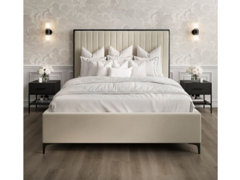LPD Berkeley 6ft Super Kingsize Cream Fabric Bed Frame