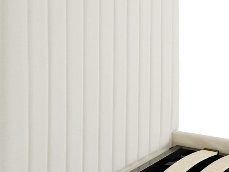LPD Berlin TALL 3ft Single Milk Fabric Ottoman Bed Frame