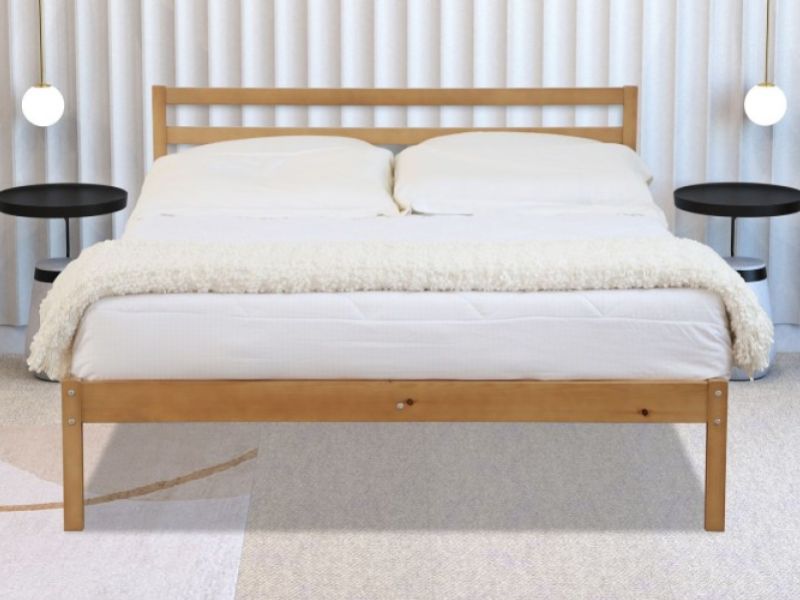 Flintshire Maxwell 4ft6 Double Oak Finish Wooden Bed Frame