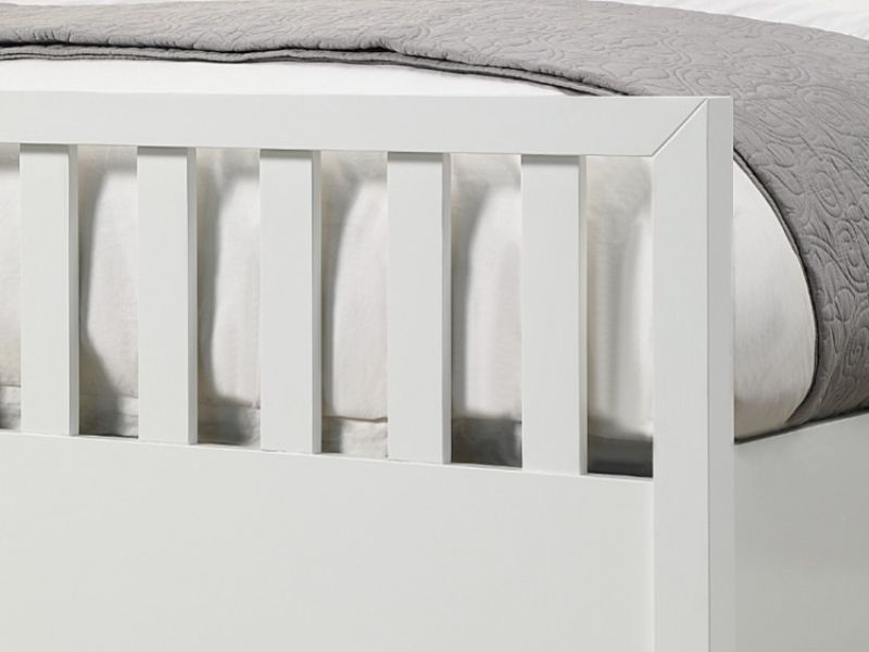 Flintshire Alyn 4ft6 Double White Wooden Ottoman Bed Frame