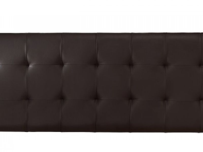 Serene Romana 5ft Kingsize Brown Faux Leather Headboard