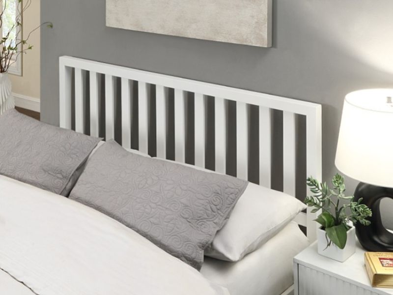 Flintshire Alyn 4ft6 Double White Wooden Ottoman Bed Frame