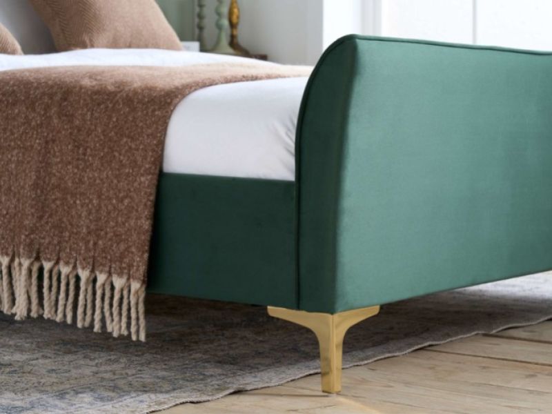 Birlea Clover 4ft6 Double Green Velvet Fabric Bed Frame