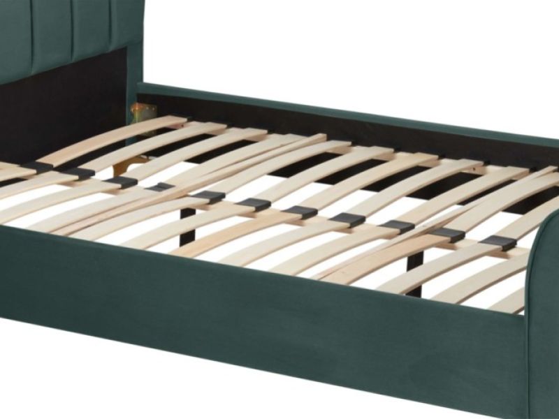 Birlea Clover 4ft6 Double Green Velvet Fabric Bed Frame