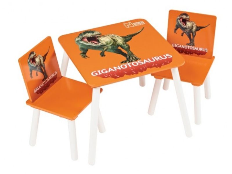 Kidsaw Natural History Museum Dinosaur Table with 2 Chairs
