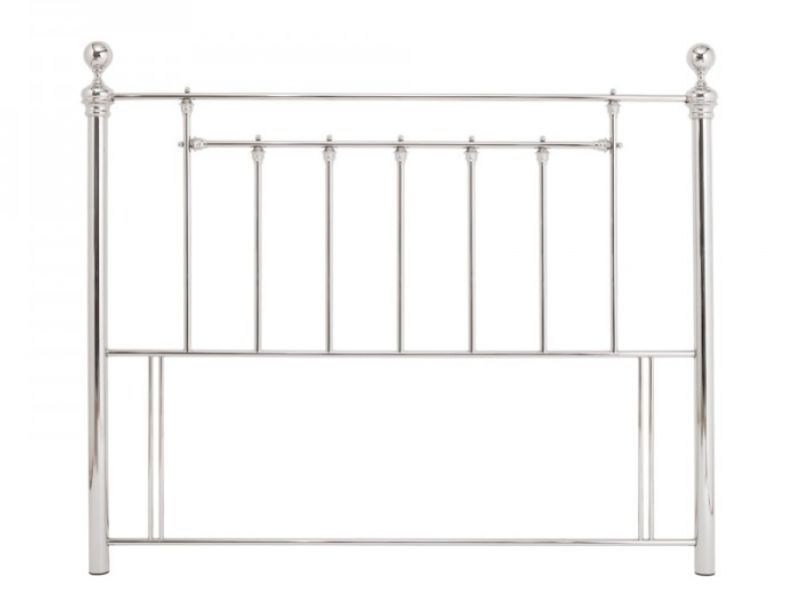 Serene Benjamin 4ft6 Double Nickel Metal Headboard