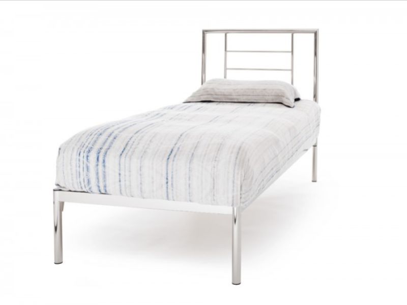 Serene Zeus 3ft Single Nickel Metal Bed Frame