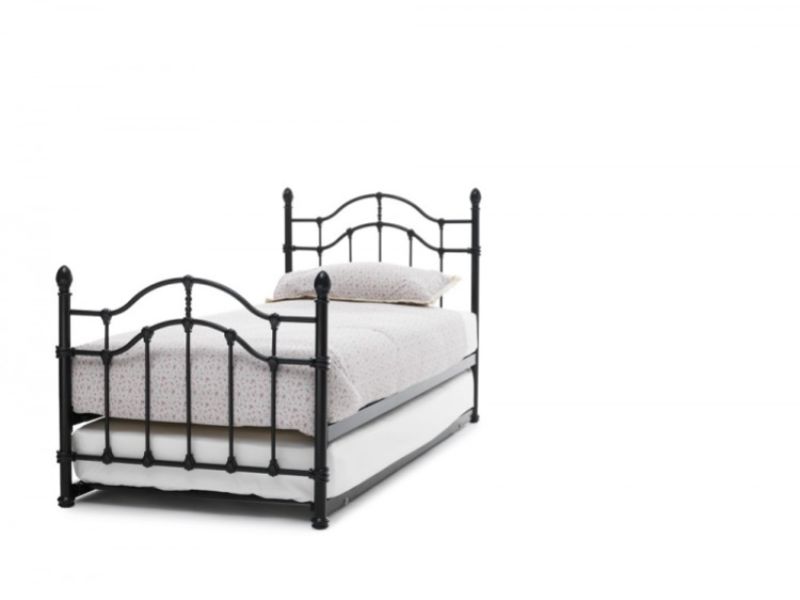 Serene Paris 3ft Single Black Metal Guest Bed Frame