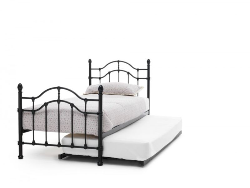 Serene Paris 3ft Single Black Metal Guest Bed Frame