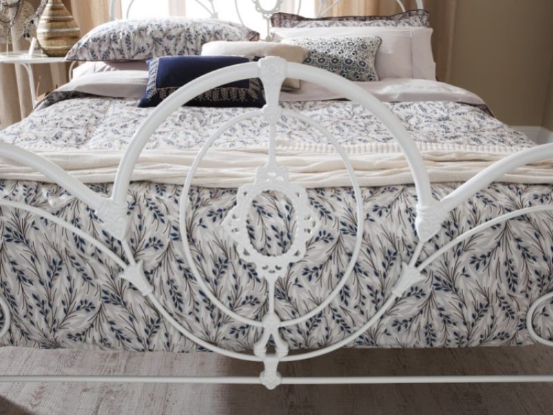 Serene Harriet 4ft6 Double White Metal Bed Frame
