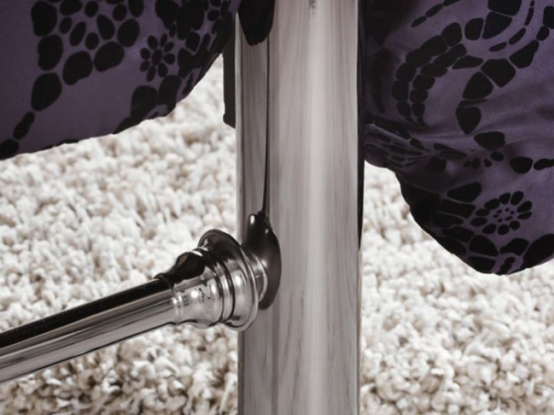 Serene Clara 4ft6 Double Black Nickel Metal Bed Frame with Crystals