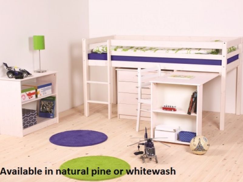 Thuka Hit 12 Childrens Mid Sleeper Bed Frame Available in Natural or Whitewash