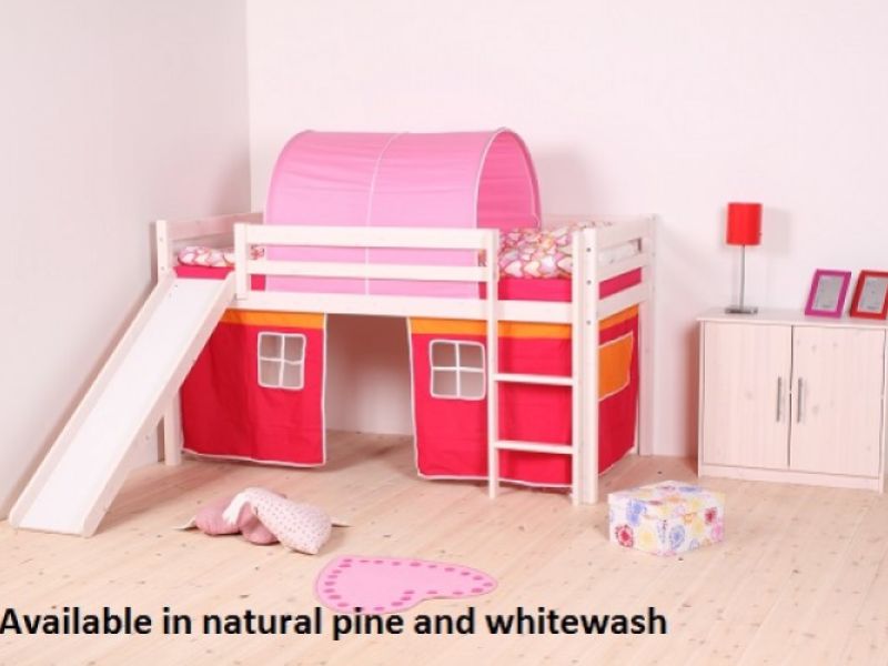 Thuka Hit 19 Childrens Mid Sleeper Bed Frame Available in Natural or Whitewash