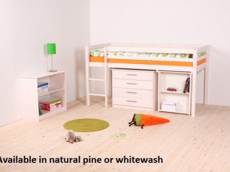 Thuka Hit 25 Childrens Mid Sleeper Bed Frame Available in Natural or Whitewash
