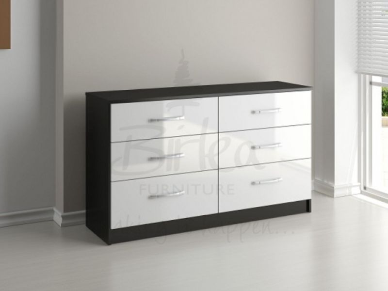 Birlea Lynx Furniture in Black with White Gloss Bundle Deal