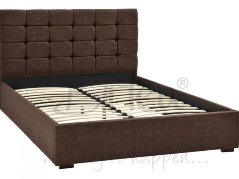 Birlea Isabella 4ft6 Double Brown Upholstered Fabric Bed Frame