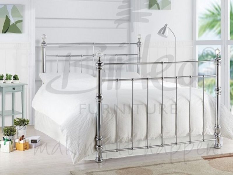 Birlea Georgina 5ft King Size Chrome Metal Bed Frame with Crystals