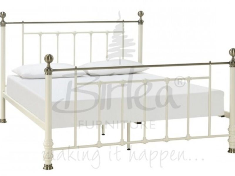 Birlea Charlotte 4ft 6 Double Cream Metal Bed Frame