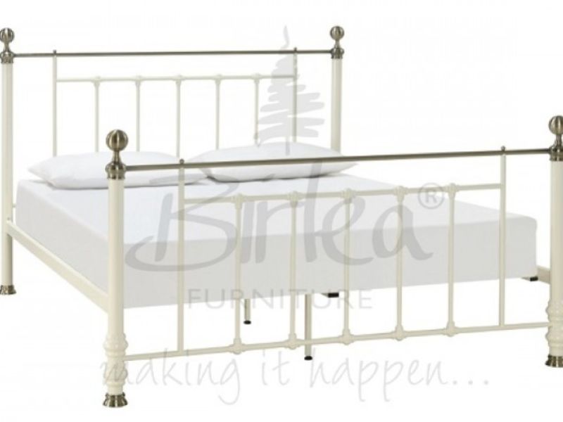 Birlea Charlotte 5ft King Size Cream Metal Bed Frame