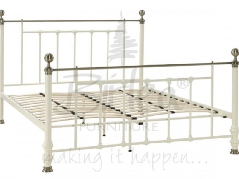 Birlea Charlotte 4ft 6 Double Cream Metal Bed Frame