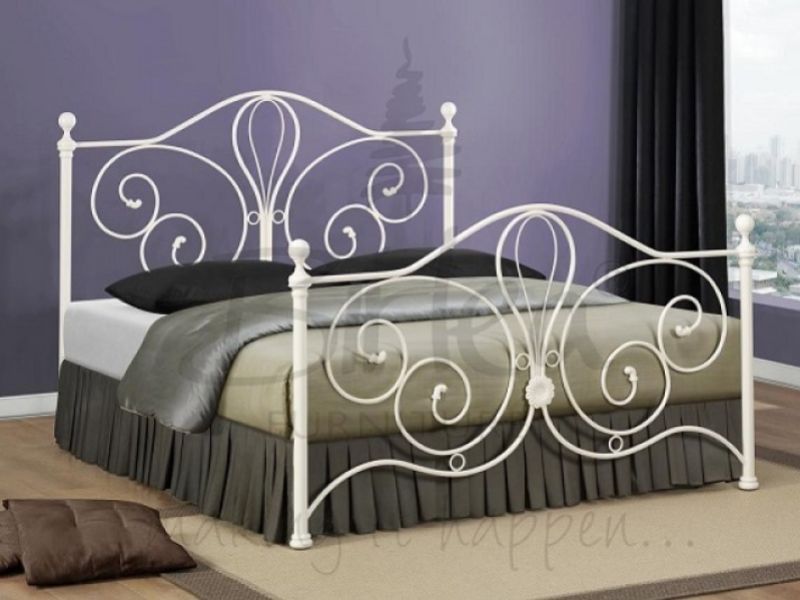 Birlea Florence 5ft King Size Metal Cream Bed Frame