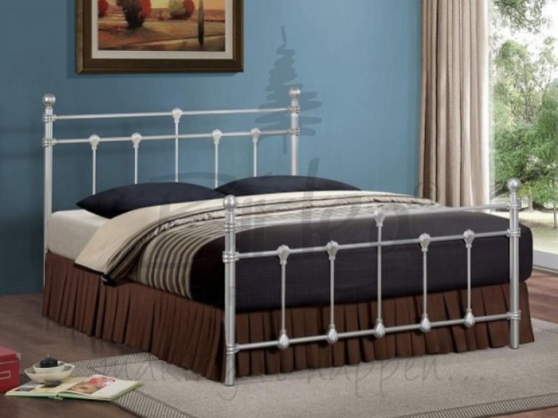 Birlea Atlas 4ft Small Double Silver Metal Bed Frame