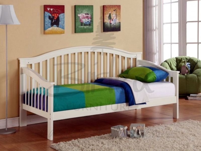 Birlea Savannah Wooden Day Bed Frame with White Finish