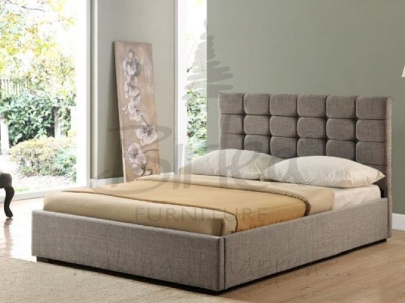 Birlea Isabella 5ft King Size Grey Upholstered Fabric Ottoman Bed Frame