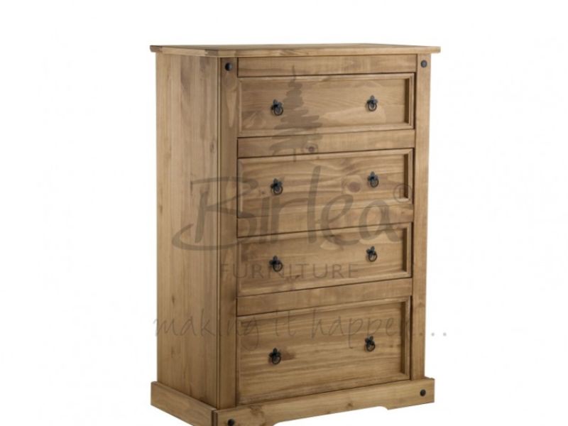 Birlea Corona Pine 4 Drawer Chest of Drawers