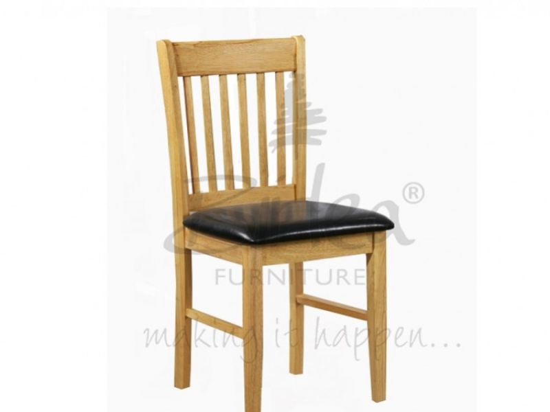Birlea Chiltern Oak Finished Extendable Dining Table Set with Four Chairs