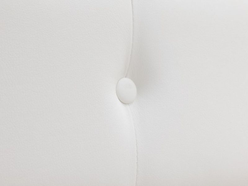Serene Catania 5ft King Size White Faux Leather Bed Frame