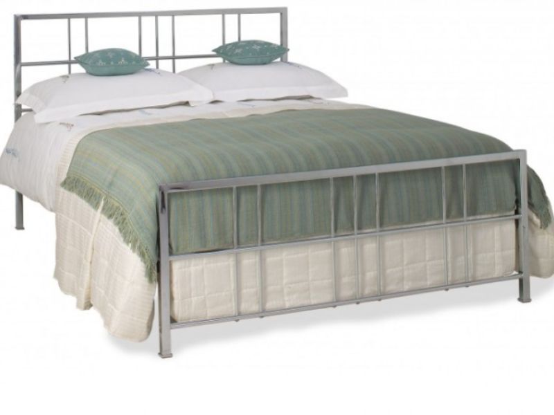 Obc Tain 5ft Kingsize Chrome Metal Bed, How Much Does A Full Size Metal Bed Frame Cost Uk