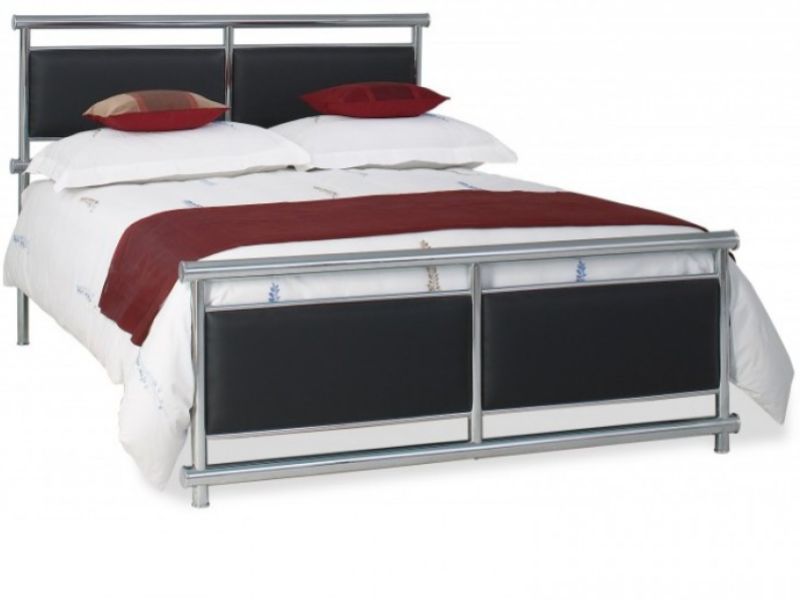 OBC Tay 4ft 6 Double Chrome Metal Bed Frame