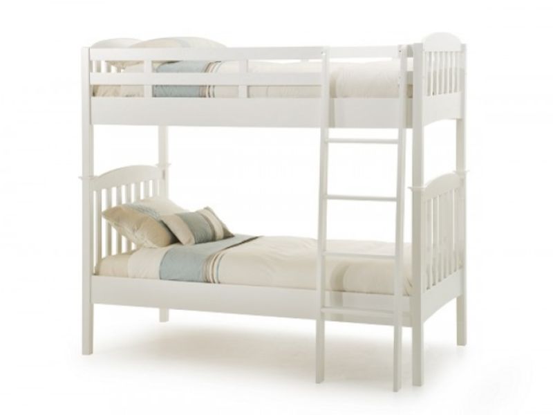 Serene Eleanor 3ft Single White Wooden Bunk Bed