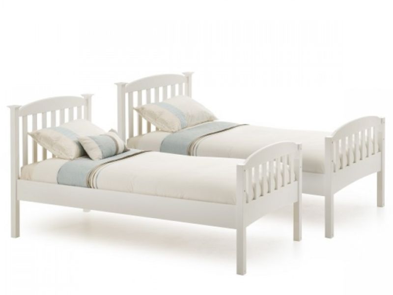 Serene Eleanor 3ft Single White Wooden Bunk Bed