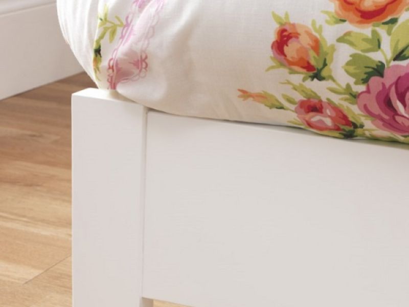 Serene Freya 4ft Small Double White Wooden Bed Frame