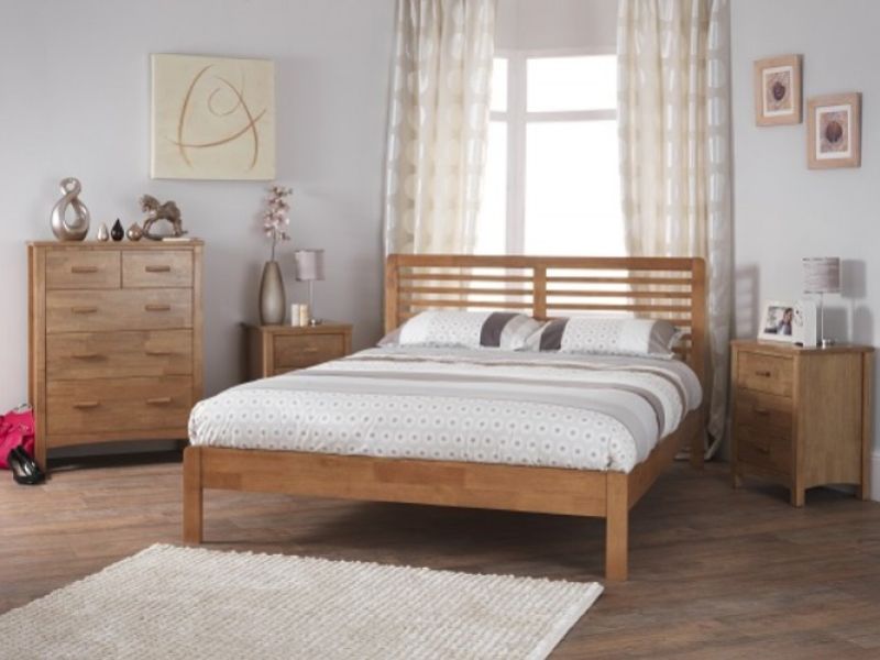 Serene Esther 5ft King Size Oak Finish Wooden Bed Frame
