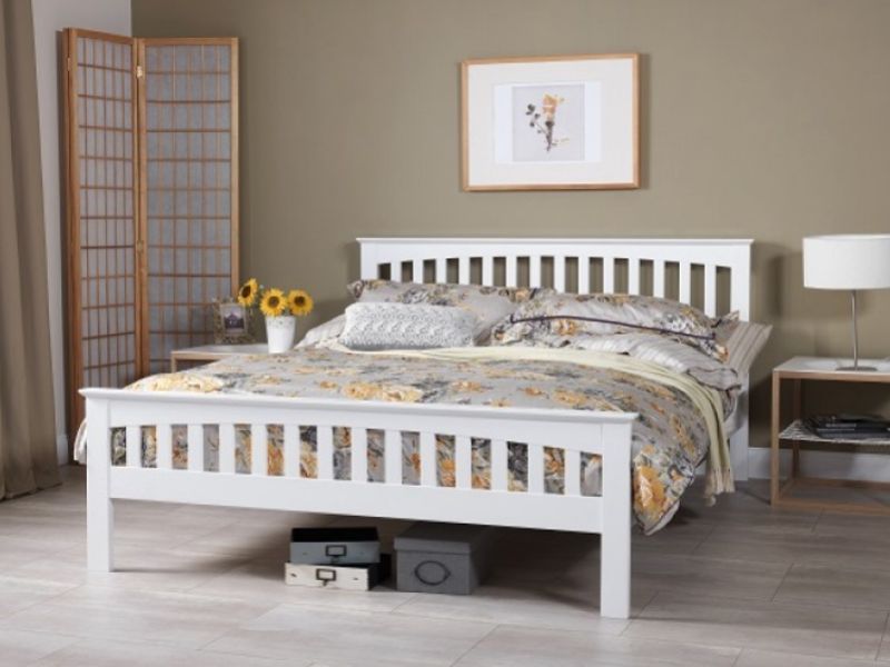 Serene Amelia 4ft6 Double White Wooden Bed Frame
